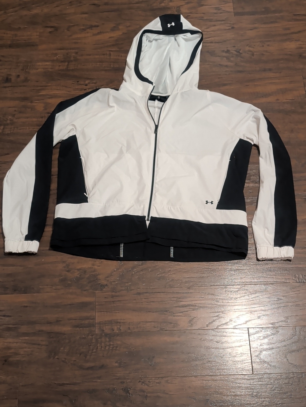 Under Armour White and Black Women’s Hooded Jacket